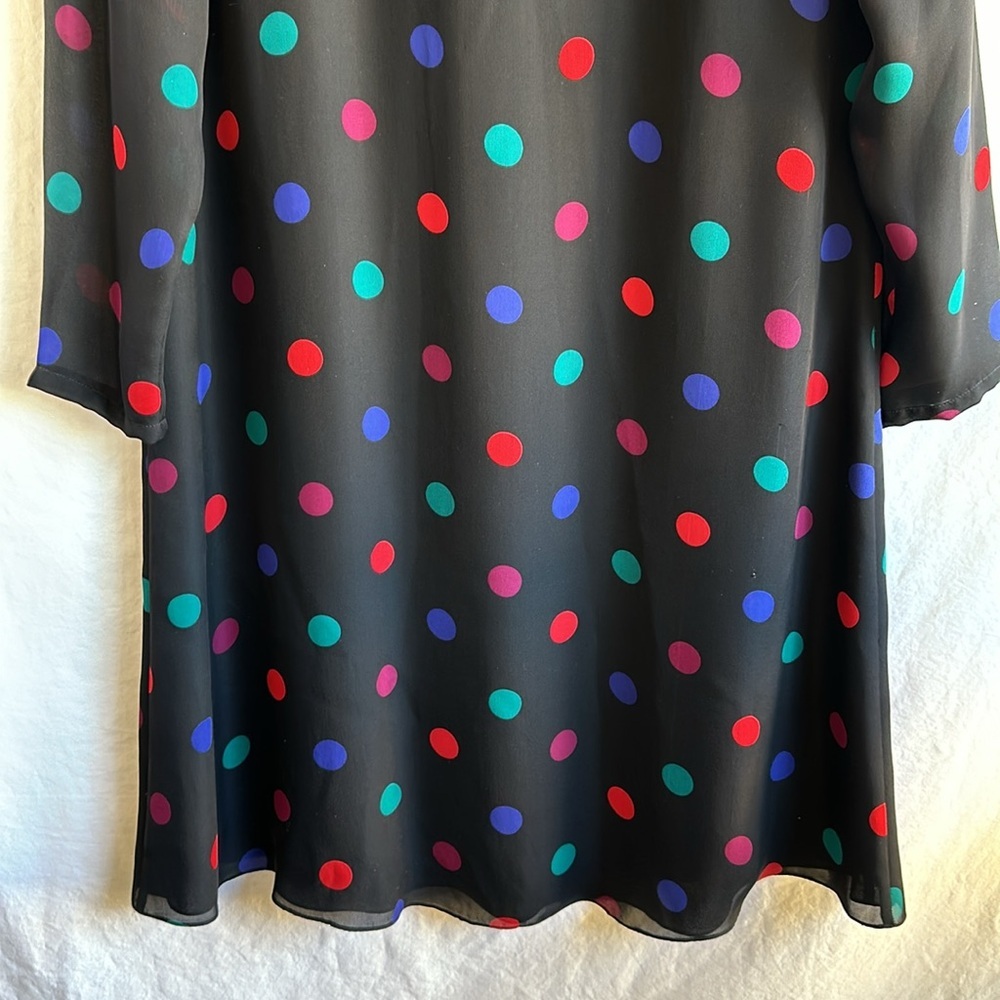 Linda Allard and Ellen Tracy silk polka dot dress, size 8 - Picture 3 of 9